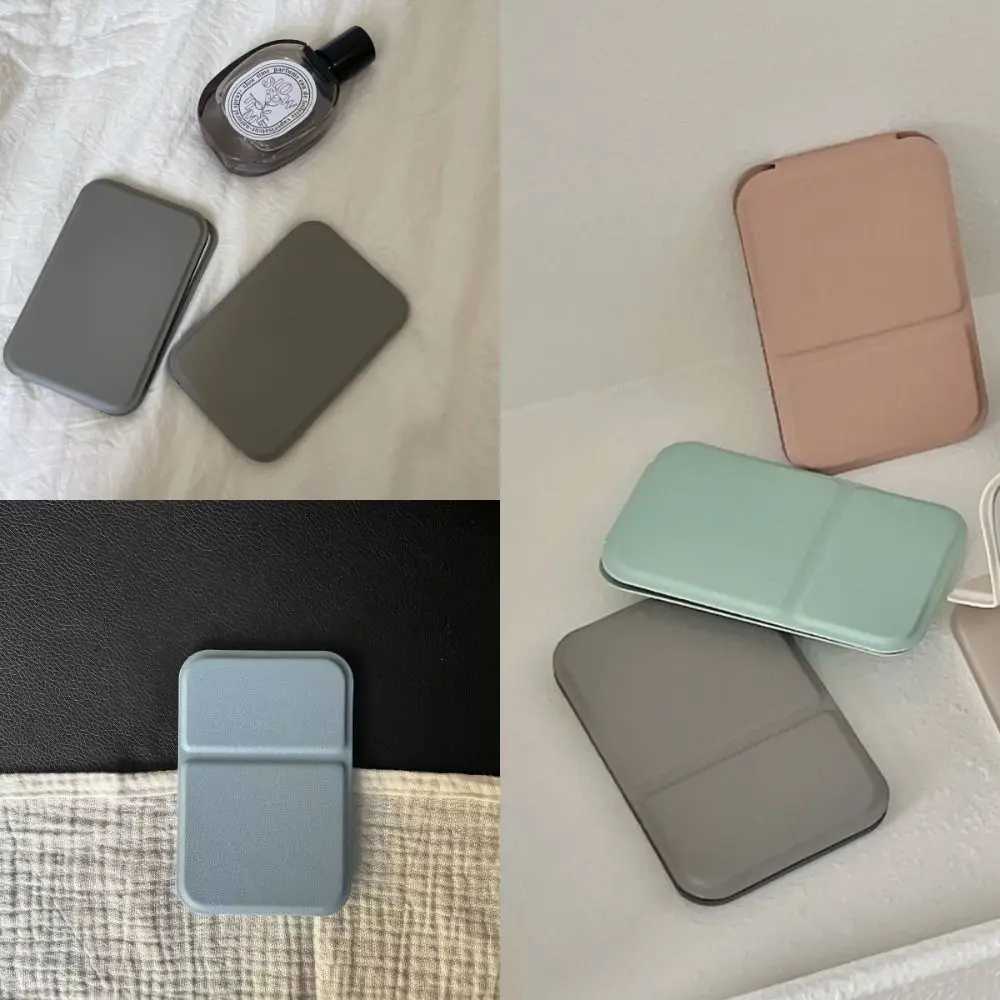 High Definition Desktop Stand Mirror Folding Delicate Vanity Mirror Hand-held Light Weight Pocket Make-up Mirror Cosmetic Tools H260324