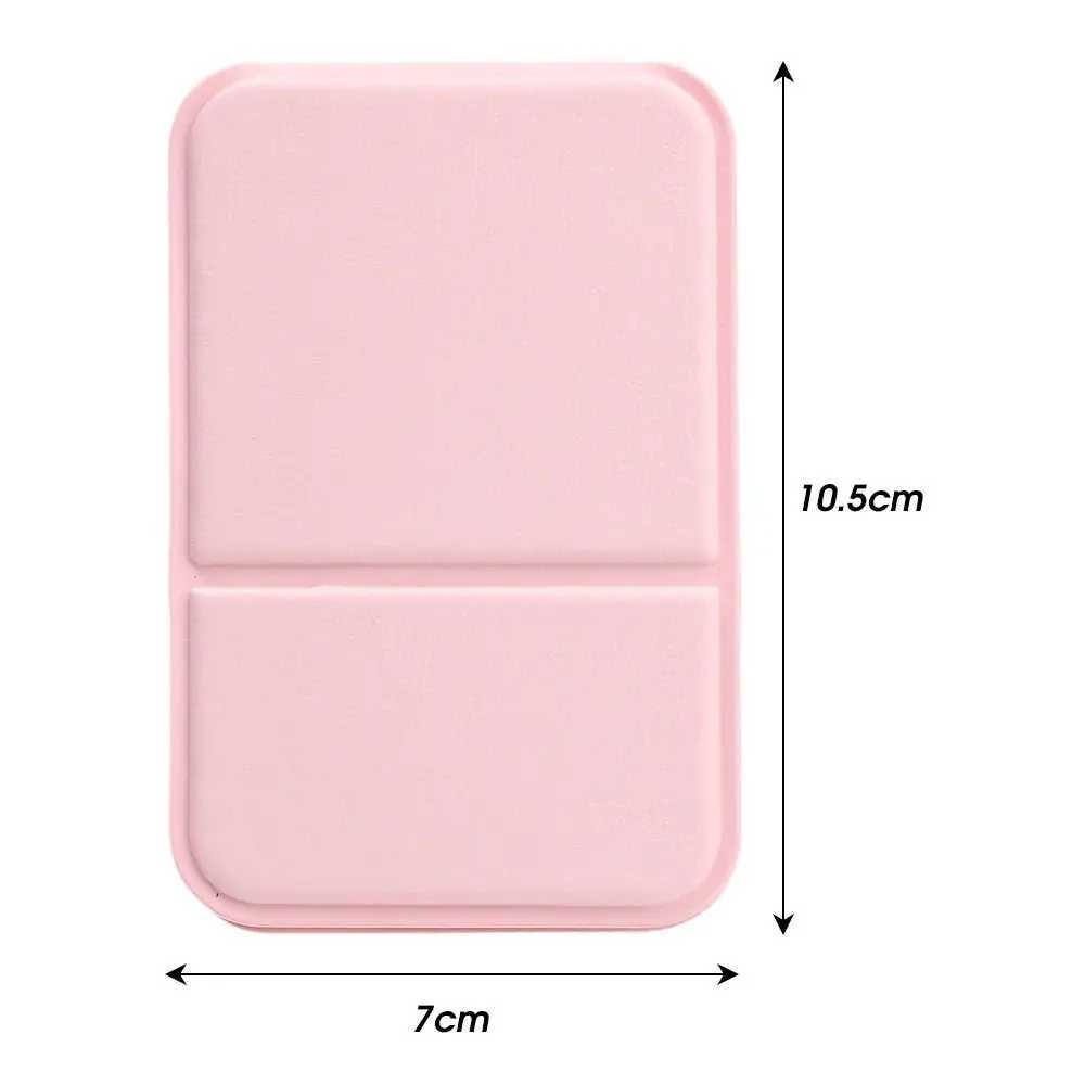 New Foldable Makeup Mirror High Definition PU Leather Pocket Mirrors Desktop Stand Light Weight Mini Mirror H260324