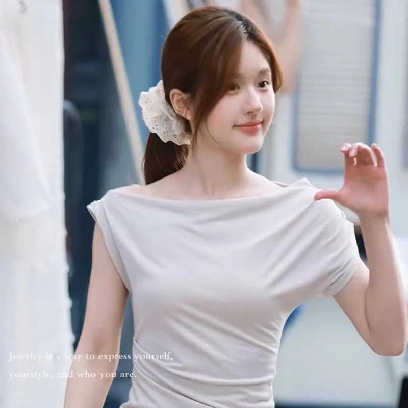 Elegant French Lace Hollow Wide Scrunchie Hair Band For Women Girls Sweet Hair Ornament Rubber Band Fashion Hair Accessories H260324