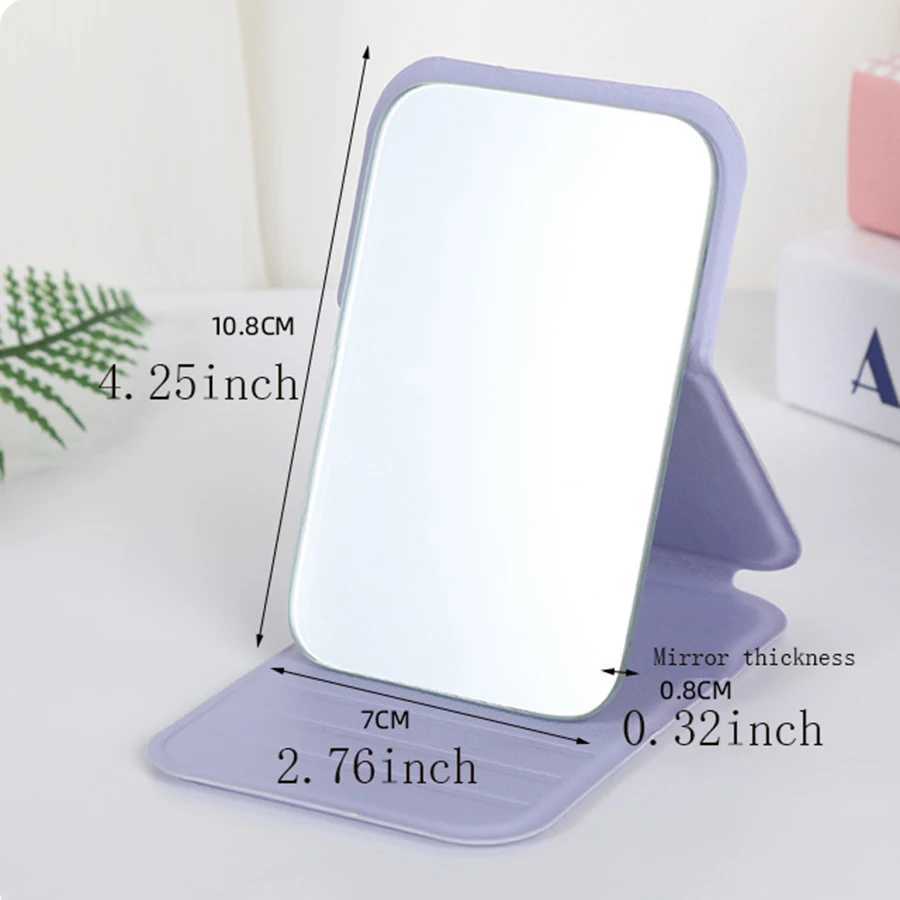 Personalized Customized Small Mirror Makeup Mirror Portable Folding Mirror Desktop Standable Mini Portable Personalized Gift H260324
