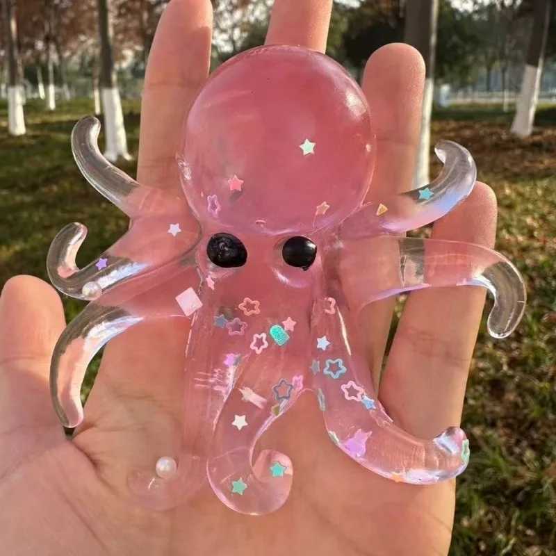 Squishy Ocean Octopus Squeeze Fidget Toy Simulation Stress Relief Slow Rebound Toy Can Be Stretched Sensory Decompression Gift H260324