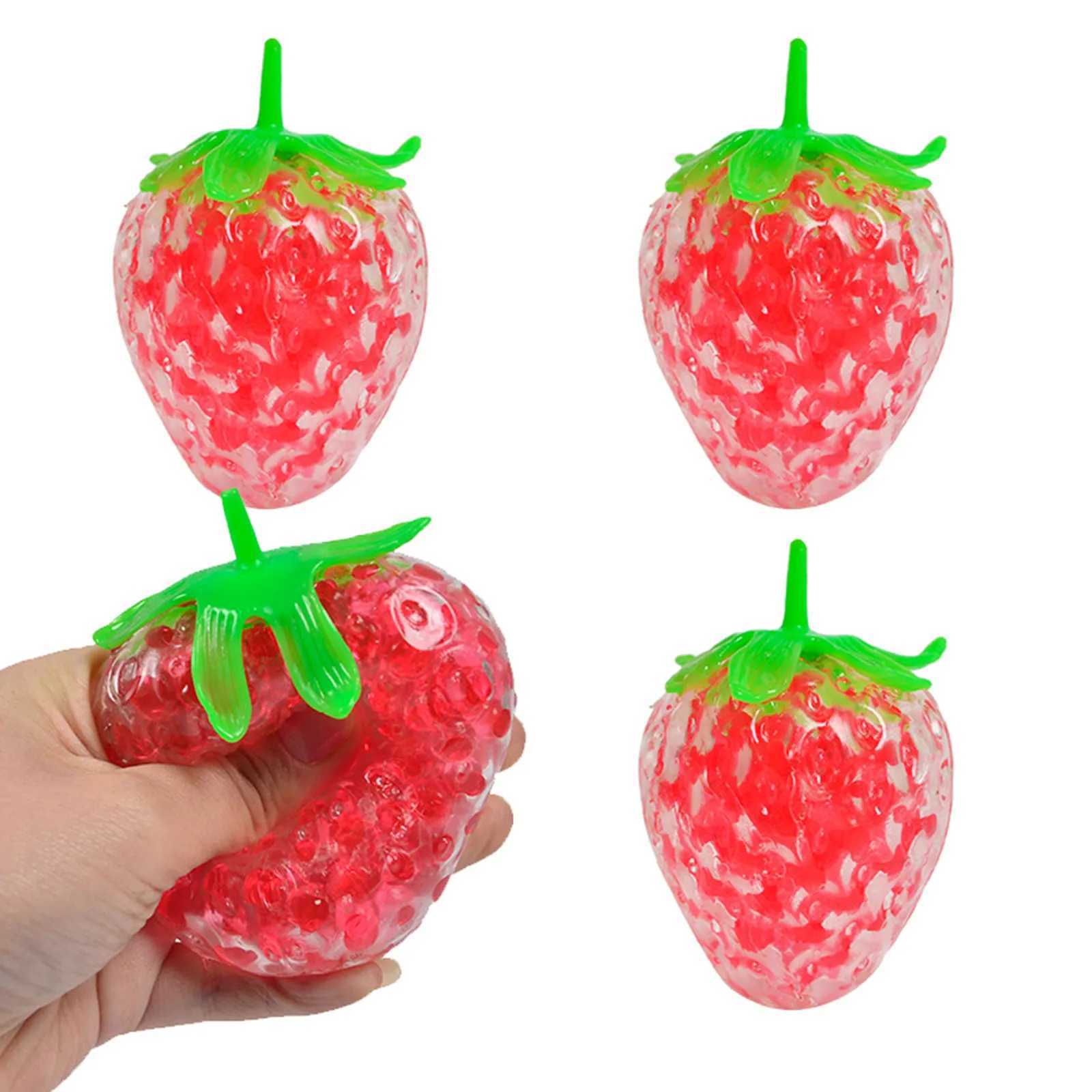 Strawberry Toy Elastic Stress Toy For Children Adults Soft Relaxation Toy For Stress Party Joke Item Skateboard H260324