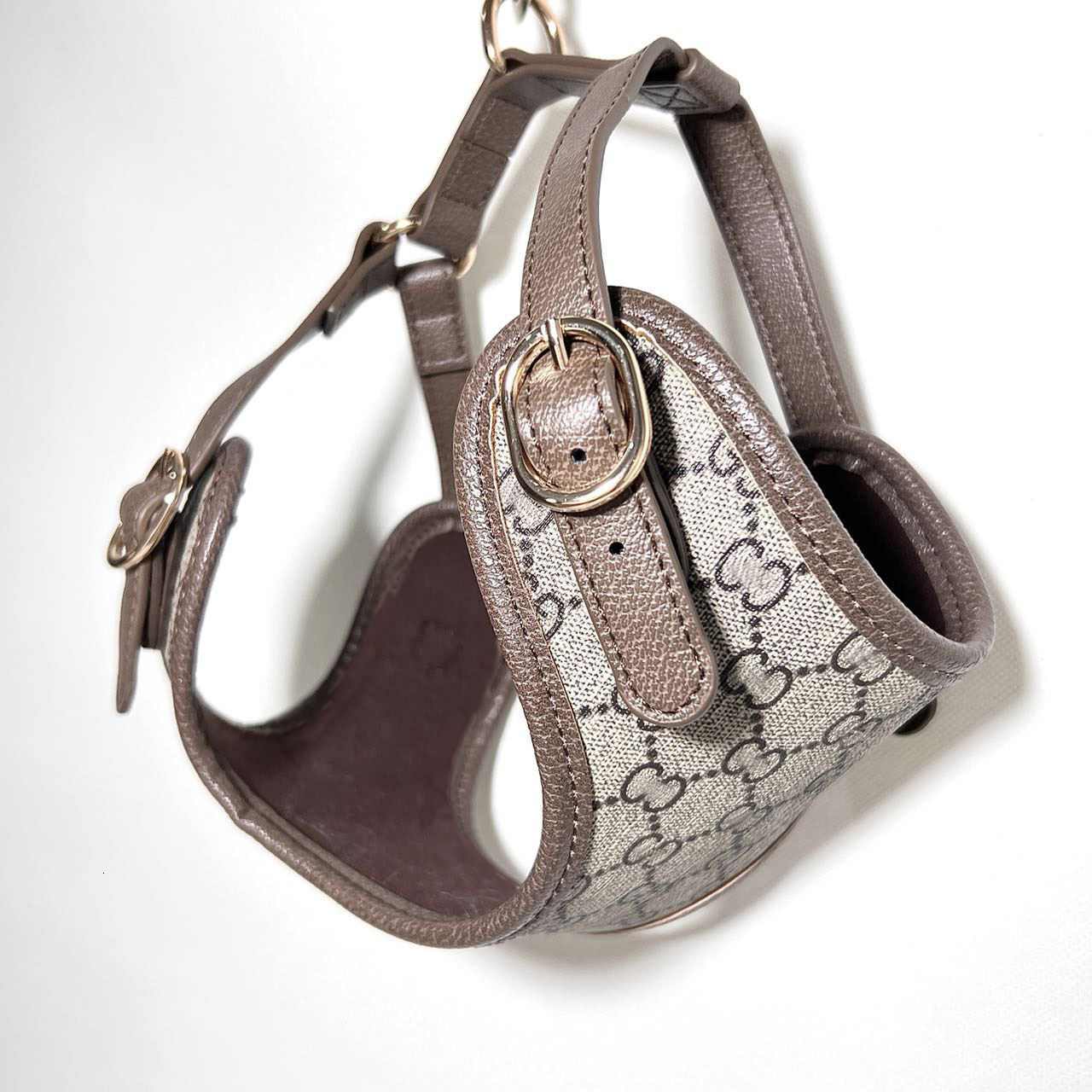 Pet Collar Leash Harness Set Leather Trendy Vest Style For French Bulldog Corgi Schnauzer Dogs Cats Adjustable Comfortable