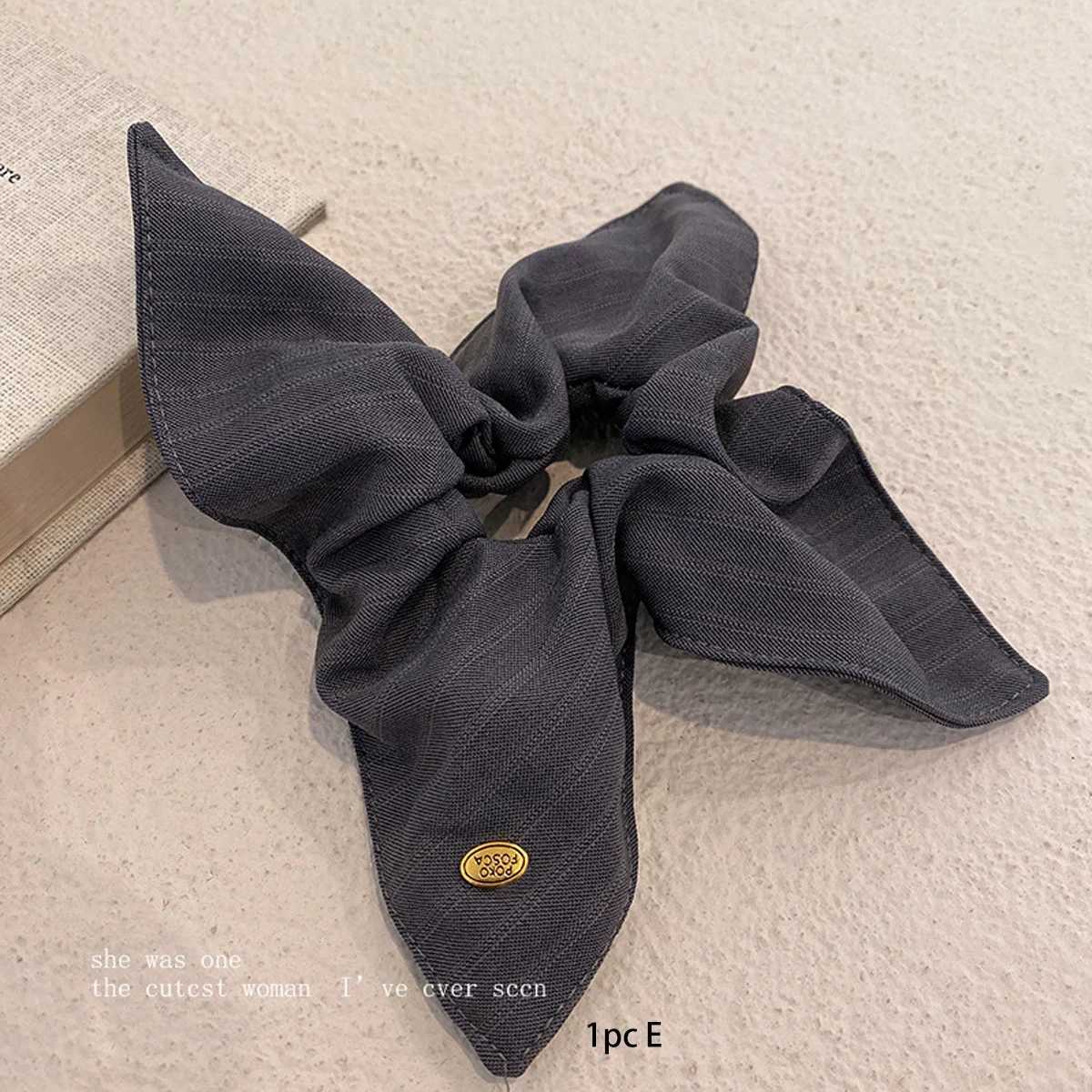 Korean-style retro stripedlarge intestine hair tie low ponytail hair rope for women high-end bun hair tie hair accessories H260324