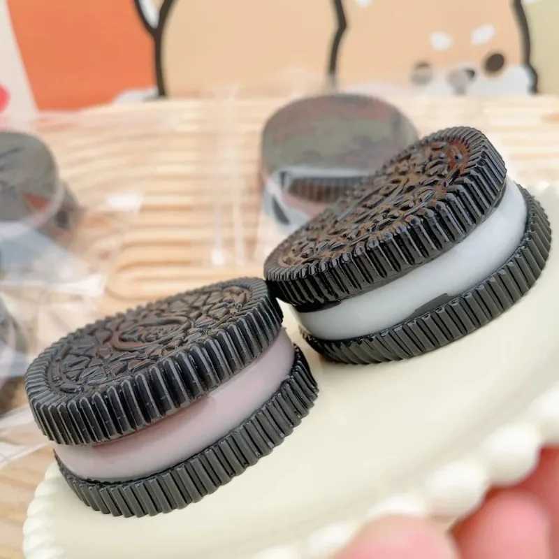 Squishy Handmade Silicone Cookies Fidget Toy Slow Rebound Stress Relief Pinch Decompression Squeeze Toy for Kids Holiday Gifts H260324