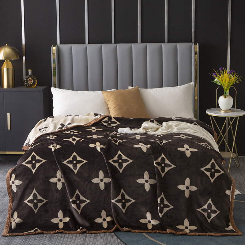 Blanket Luxury Export Series Double Layer Ab Version Cloud Mink Milk Velvet Composite Nap Blanket Coral Fleece Air Conditioning Blanket