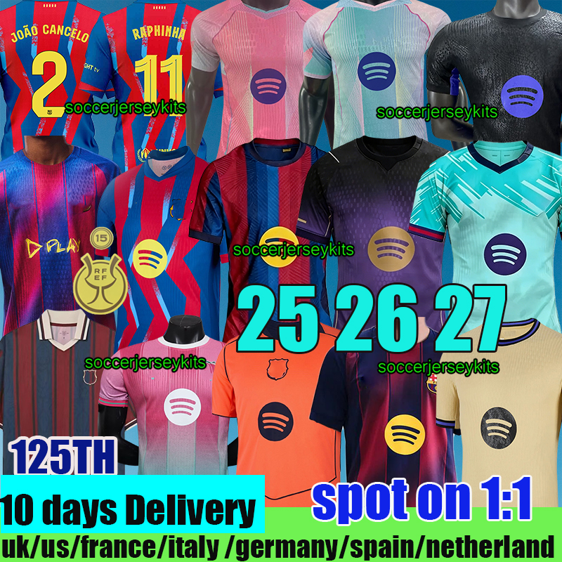 Barcelona jersey 26 27 LAMINE YAMAL PEDRI GAVI Soccer Jersey RAPHINHA Camiseta De Football Shirt KOUNDE F. DE JONG FERMIN long sleeve OLMO BALDE CUBARSI trainning