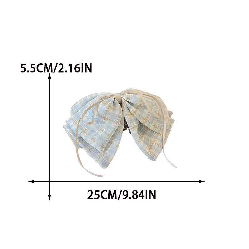 Fabric Mesh Bow Hair Clip for Woman Elegant Temperament Shark Clip Fashion Girl Back of The Head Hair Clamp H260324