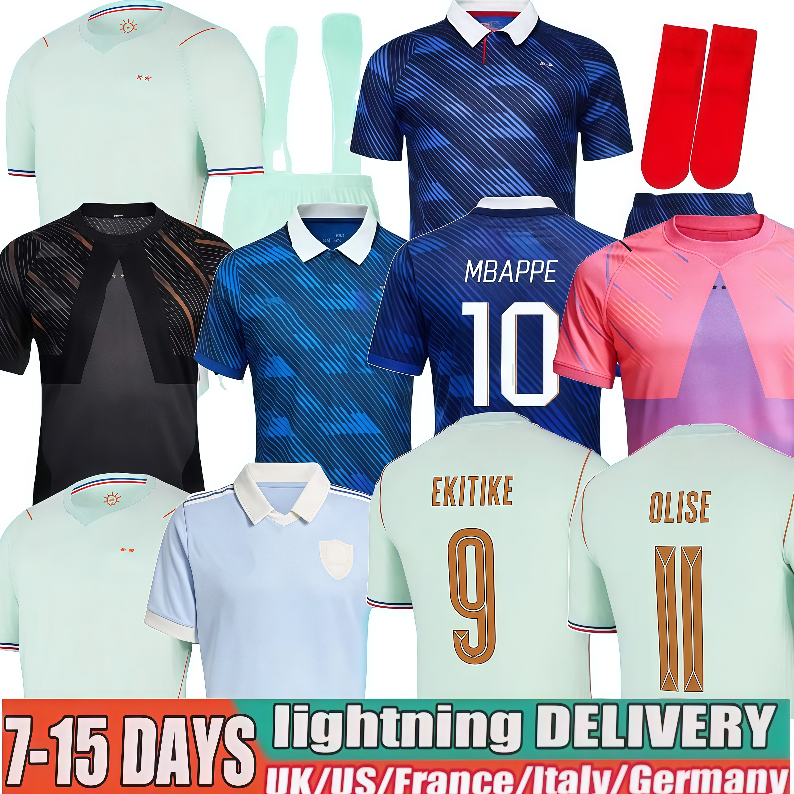 france jersey world cup 2026 French Soccer Jerseys MBAPPE GIROUD DEMBELE EKITIKE Olise GRIEZMANN Kids francia Maillot De Foot GIROUD KANTE Football shirts