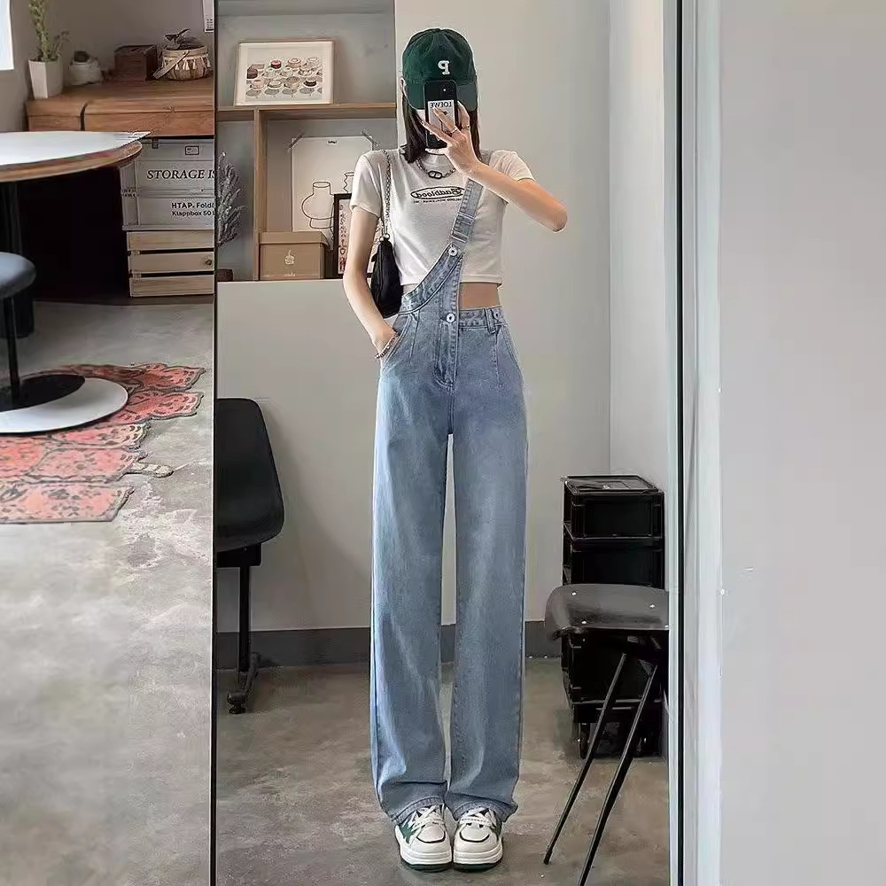 Southeast Asian Trade Designer Pants Women's Clothing : One-shoulder Denim Overalls For Women And Source