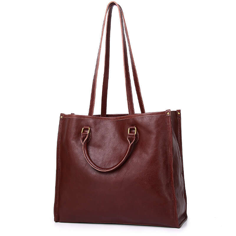 Bestselling Business Men's Briefcase, First-Layer Cowhide Large-Capacity Laptop Bag, Office Commute Handbag, Dual-Use Business & Casual Men'