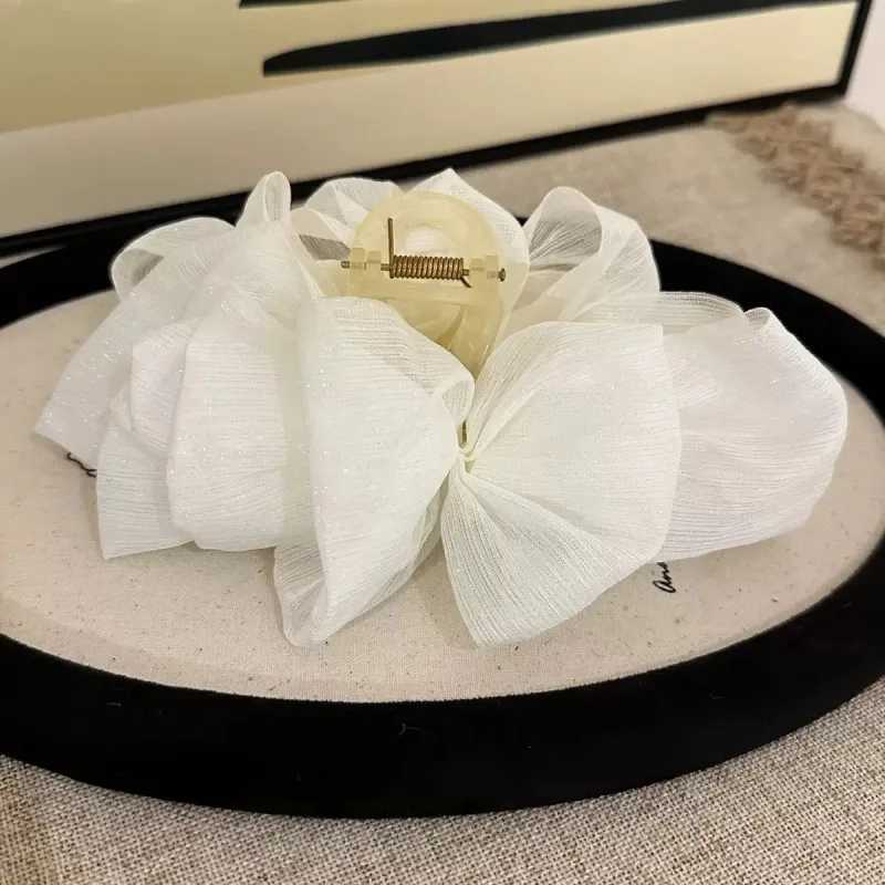 High-Grade Temperament Cloud Bubble Mesh Silver Silk Hair Clip For Women H260324