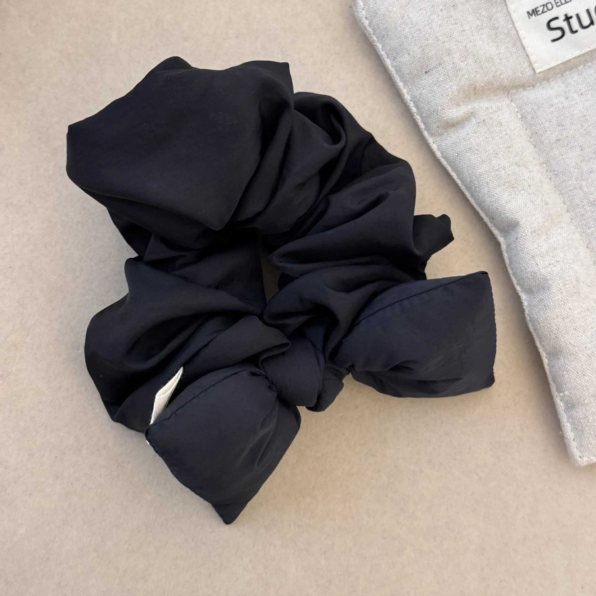 1PC cotton bow scrunchie autumn and winter new large intestine ringfashion temperament hair rope tied ponytail and bun headband H260324