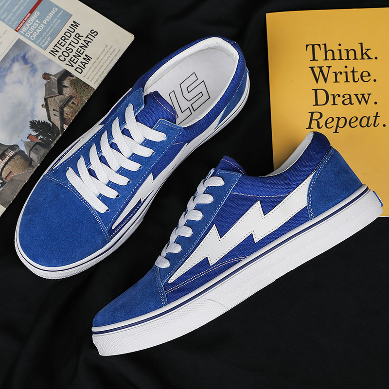 2026 new lightning pattern contrasting board shoes, unisex breathable casual shoes