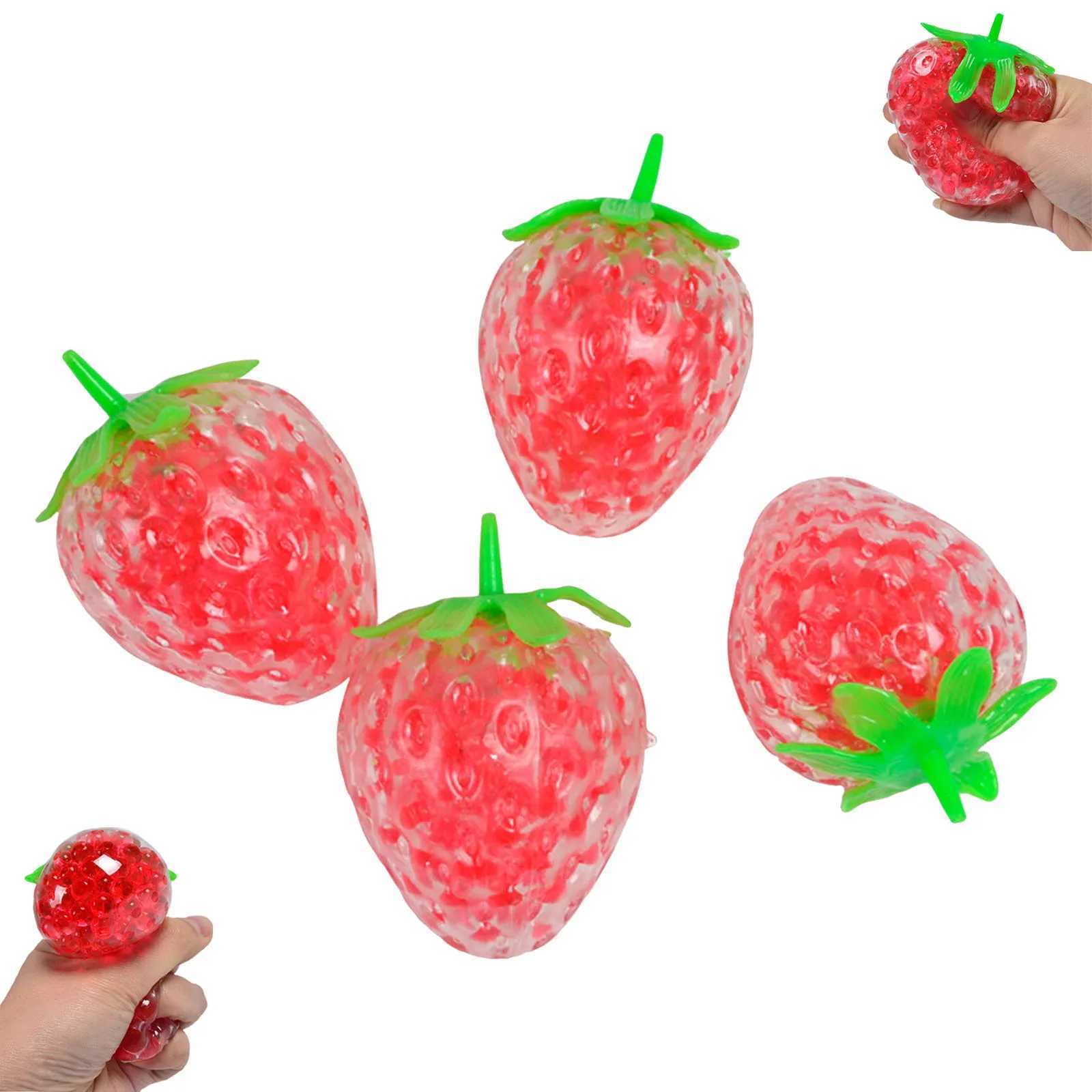 Strawberry Toy Elastic Stress Toy For Children Adults Soft Relaxation Toy For Stress Party Joke Item Skateboard H260324