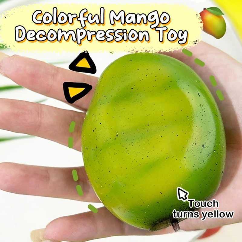 Squishy Toy Color Changing Mango Slow Rebound Stress Mochi Pinching Toy Release Toy Decompression Toy Creative Toys Gifts H260324