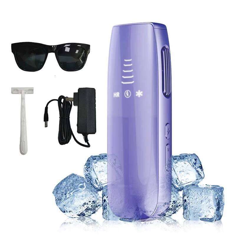 New Portable Quartz Laser Hair Removal Machine for Home Use English Operated Ice Cooling Epilator Body Skin Rejuvenation 26L0324