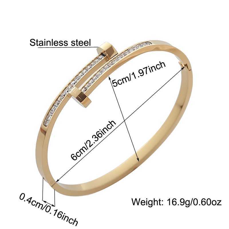 Womens Fashion Hexagonal Head with Square Rhinestone Stainless Steel for Casual Wear H260323 - view 3
