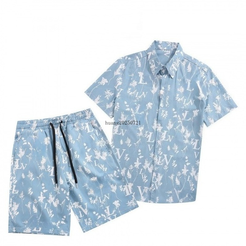25ss Mens Designers Tracksuit Set luxury classic Fashion Hawaiian shirts Tracksuits pineapple print shorts shirt Short sleeve Suit tracksuit men designer