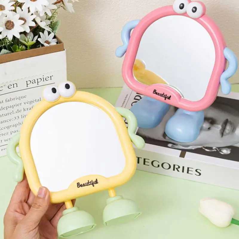 Big Eyes Cute Makeup Mirror Decorative Mirrors Desktop Bedroom Home Student Dormitory Portable Small Mirror Adjustable Angle H260324