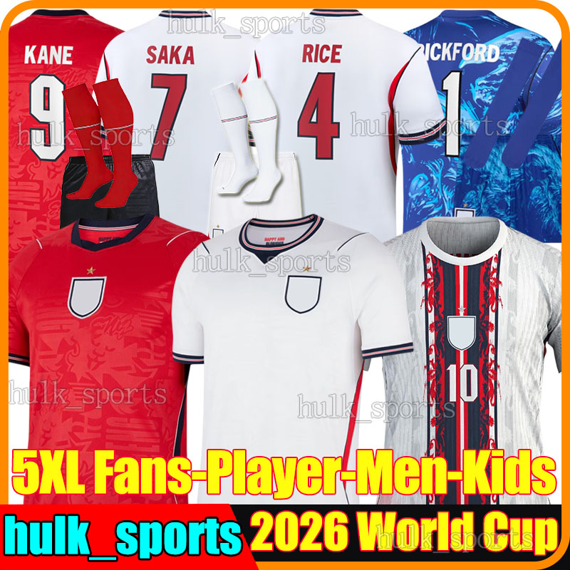 5XL england kit 26 27 Soccer Jerseys 2026 KANE RICE SAKA EZE BOWEN RASHFORD ROGERS KONSA HENDERSON GUEHI BURN PICKFORD 26/27 Men Kids Kits socks sets football shirts