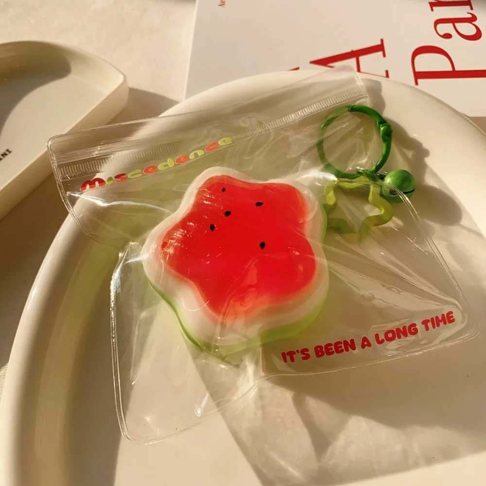 Funny Stars Simulation Watermelon Squeeze Cat Super Soft Super Elastic Fruit Elastic Non Stick Slow Rebound Fruit H260324