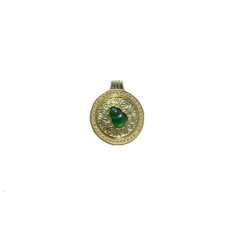 Real 18K Gold Jade Gourd Pendant for Woman Luxury AU750 Pendant Necklace Fine Jewelry High-quality Banquet Gift H260324 - view 6