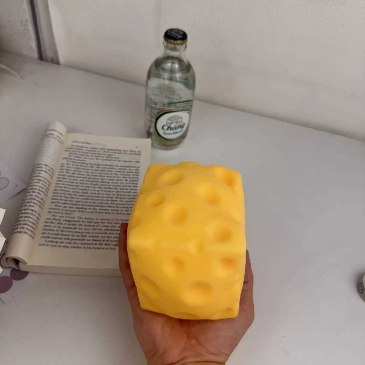 6cm Square Cheese Simulation Cheese Pinch Decoration Slow Rebound Shape Vent Decompress Pinch Cheese Soft And Relaxed H260324
