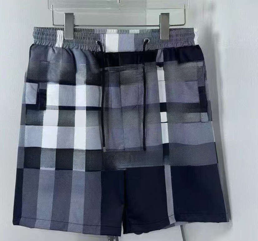 Designer style short pants for swimming, summer streetwear, quick-drying swimsuits checked brand fabric, fashionable and loose beach pantsM-3XL
