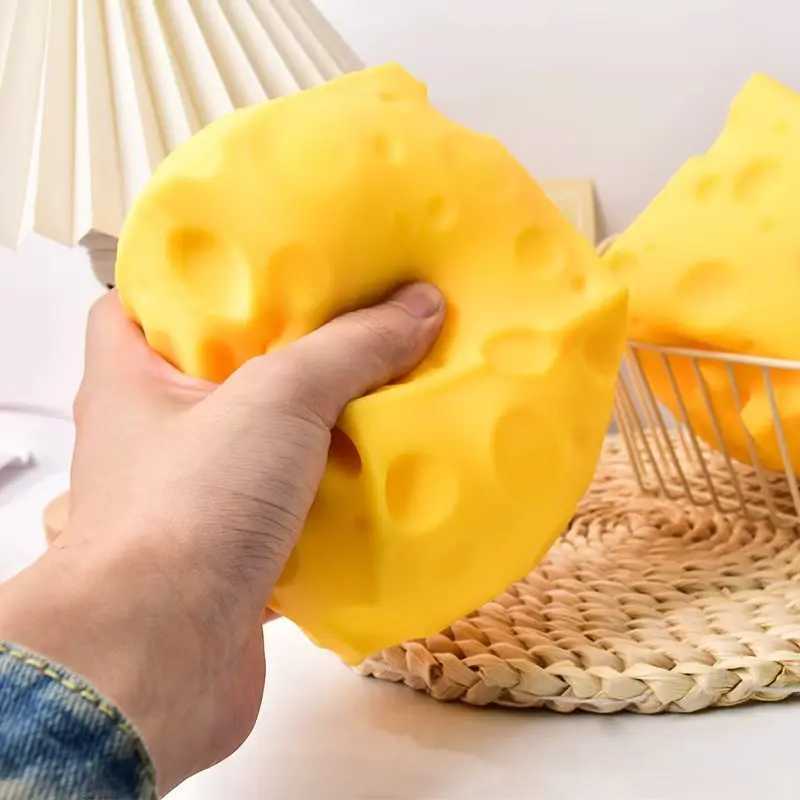 Ultra Large Block Cheese Squeeze Toys Creative Slow Rebound Block Cheese Big Size Stress Relief Toys Gifts for Adults or Kids H260324