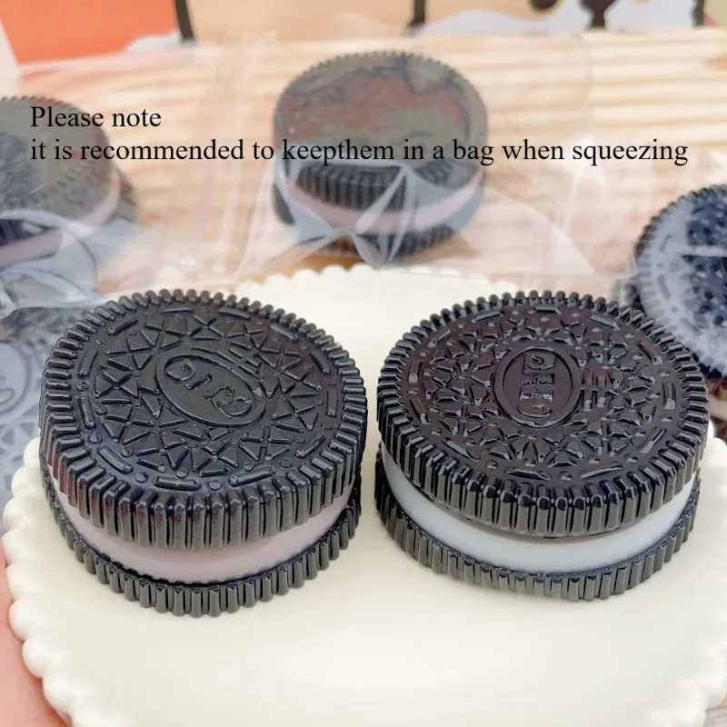 Squishy Handmade Silicone Cookies Fidget Toy Slow Rebound Stress Relief Pinch Decompression Squeeze Toy for Kids Holiday Gifts H260324
