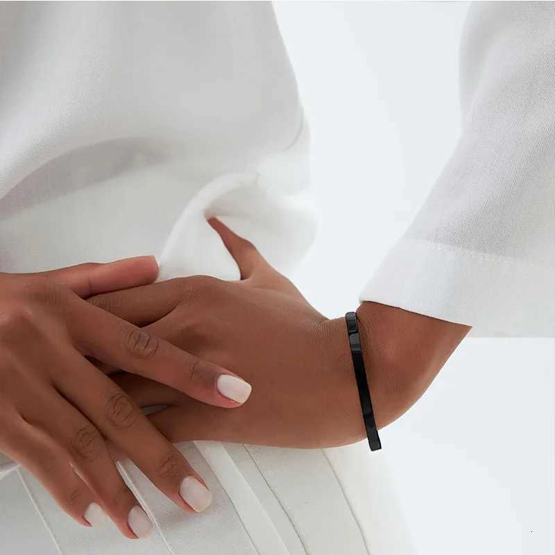 18K Gold Plated Oval for Women Jewelry Trendy Bangle Stackable Friendship Christmas Birthday Gifts H260323 - view 7