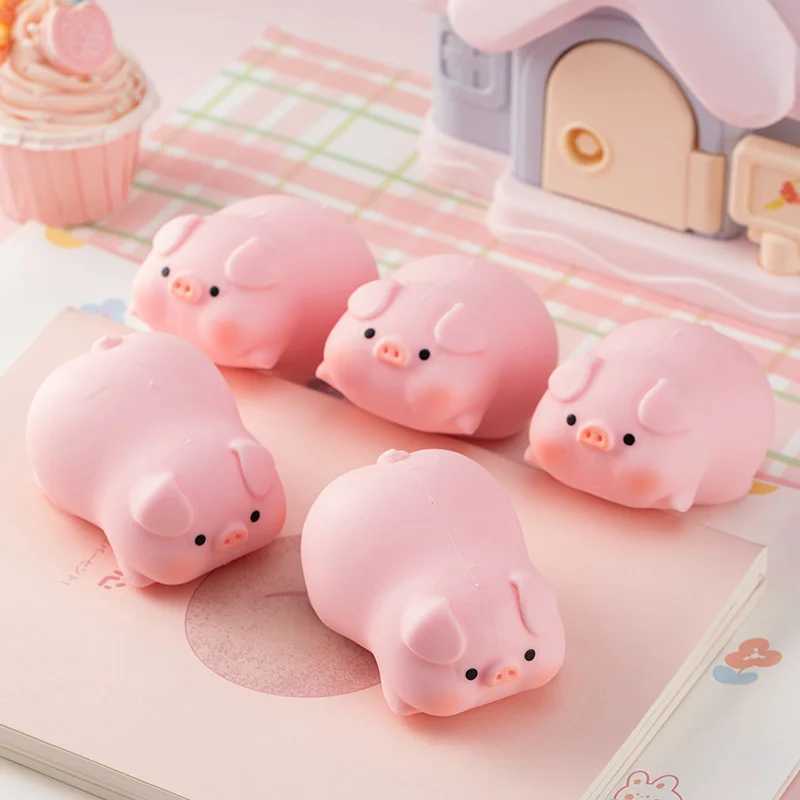 Pig Dog Anti Stress Toys Flour Stress Ball Cute Cartoon Animal Squishy Squeeze Vent Balls Stress Relief Pinch Toy Kids Doll Gift H260324