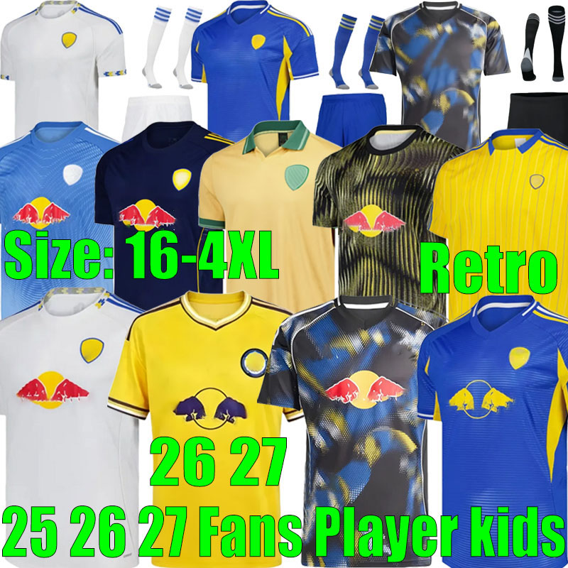 25 26 27 Leeds Unitedds football shirt AMPADU JAMES PIROE OKAFOR STACH Soccer Jerseys Fans Player leeds retro 25 26 STRUIJK CALVERT-LEWIN AARONSON RODON Men Kids kits