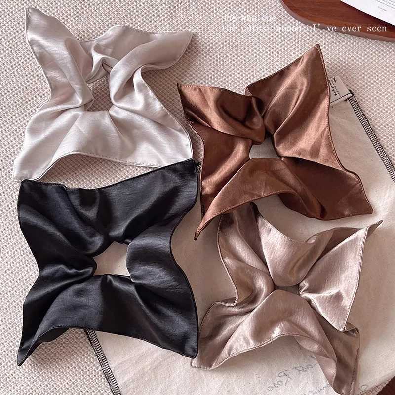 Solid Square Scrunchie For Women Girl Sweet Hair Ornament Ponytail Hair Tie Elastic Hair Band Rubber Band Fashion Hair Accessory H260324