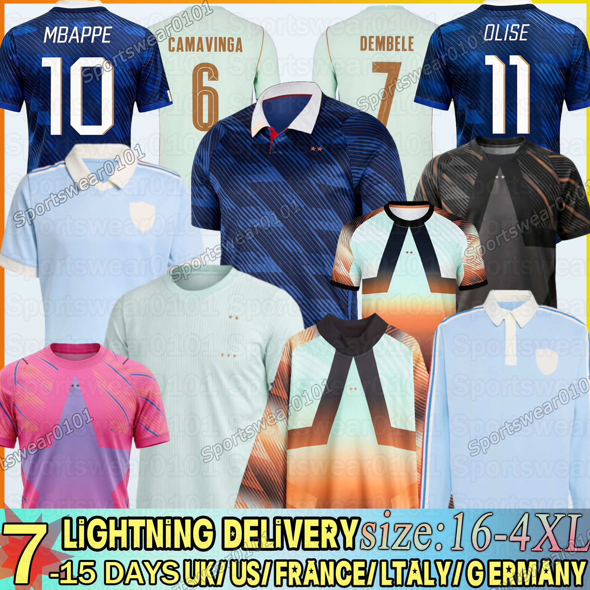 France soccer jersey 2026 Mbappe DEMBELE Ekitike Olise France jersey Camavinga Kolo Muani football shirt Barcola DOUE 26 27 FFF maillot France jersey Men kids kit