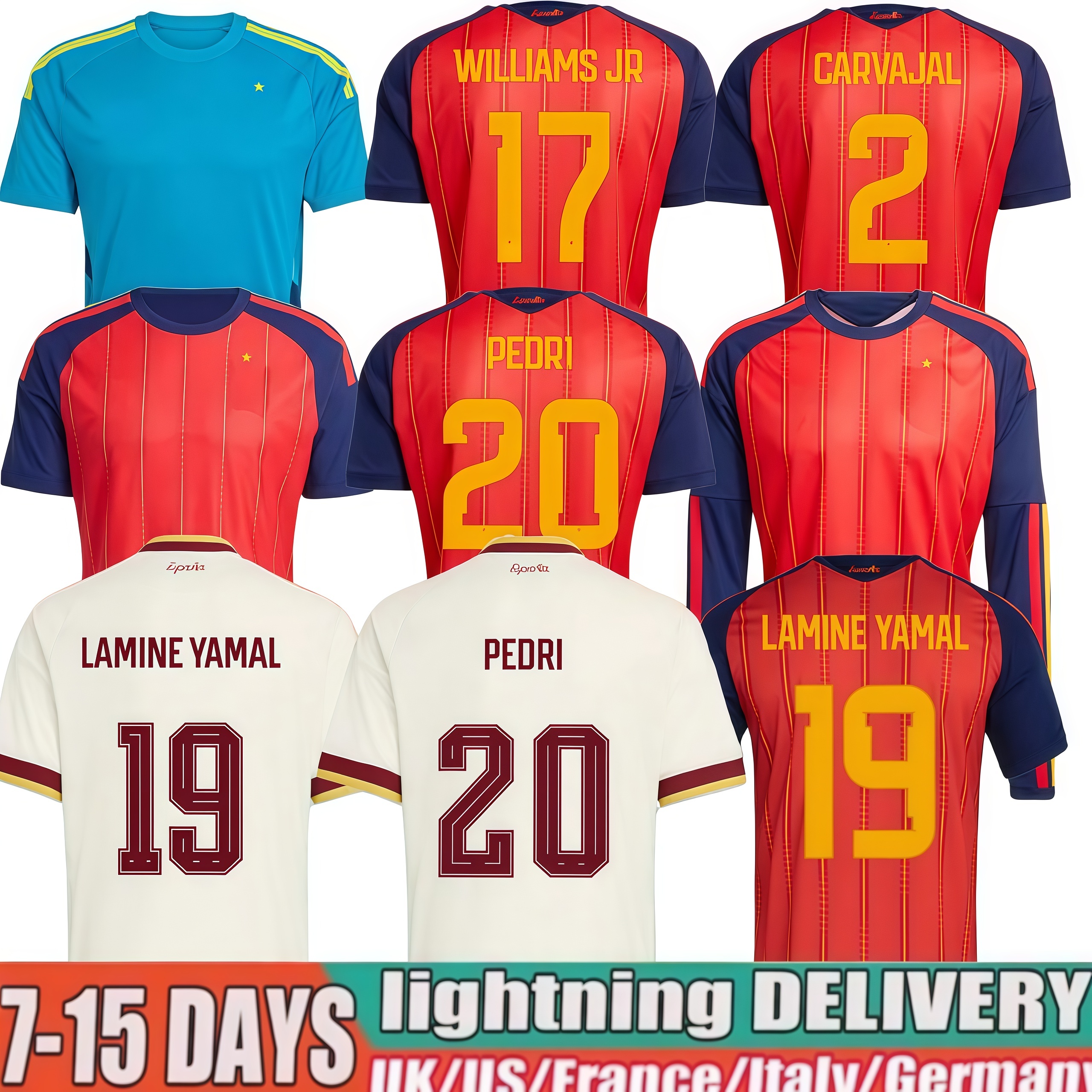 Spain Jersey 2026 World Cup Espana Soccer Jerseys Men kids kit CARVAJAL GAVI RODRIGO PEDRI LAMINE YAMAL OLMO MORATA FERRAN Spanish Home Away Football Shirt 999