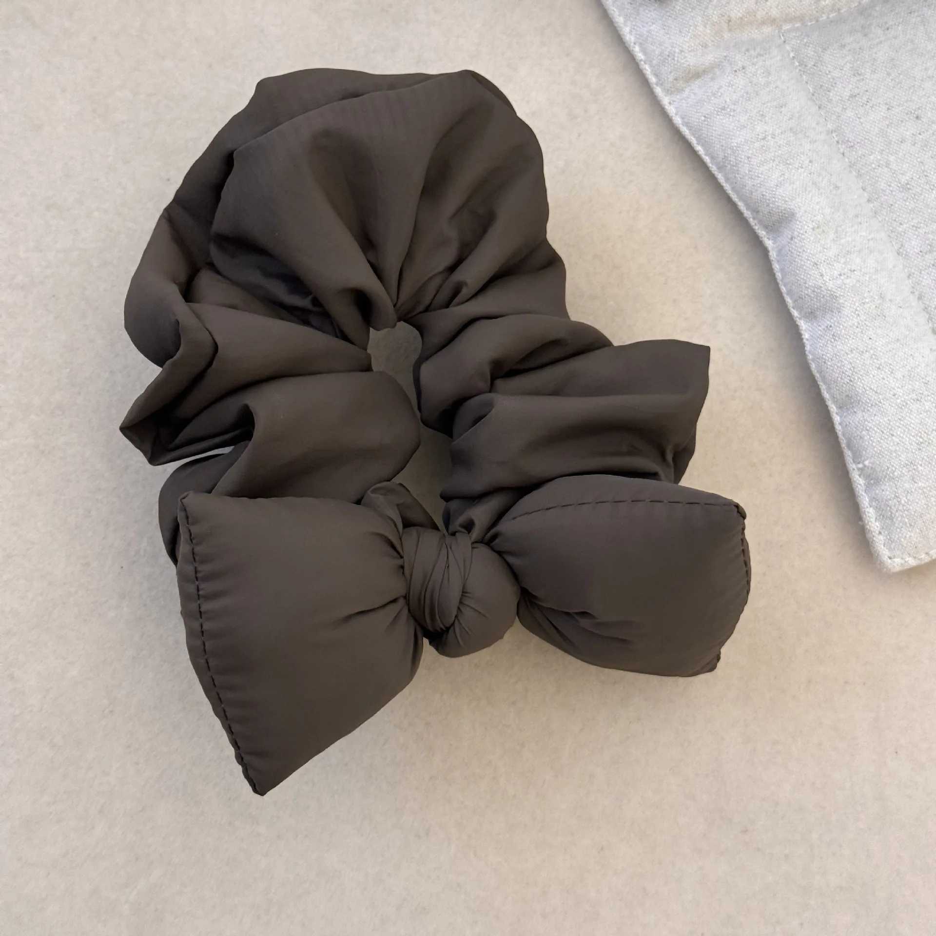 1PC cotton bow scrunchie autumn and winter new large intestine ringfashion temperament hair rope tied ponytail and bun headband H260324