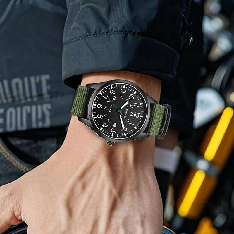 LIGE New Army Military Watches For Casual Business Nylon Strap Luminous Watch Men Waterproof Date Men's Quartz Wristwatch