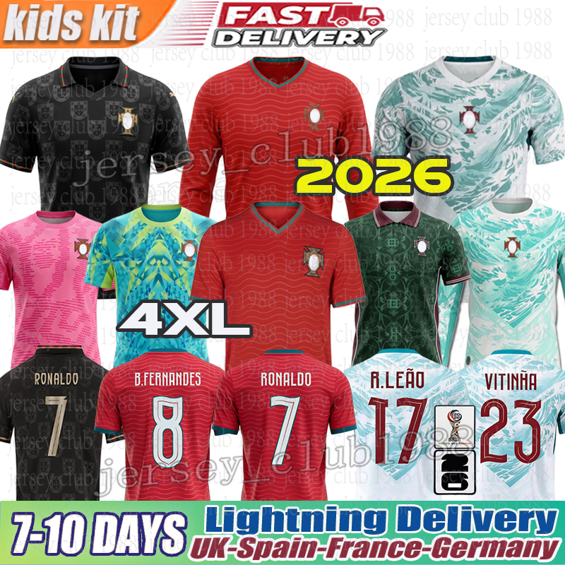 portugal jersey 2026 RONALDO jersey Joao Felix BERMARDO Bernardo B.FERNANDES LEAO Ramos Dias Felix football kit 3XL 4XL camiseta Portugal Jersey