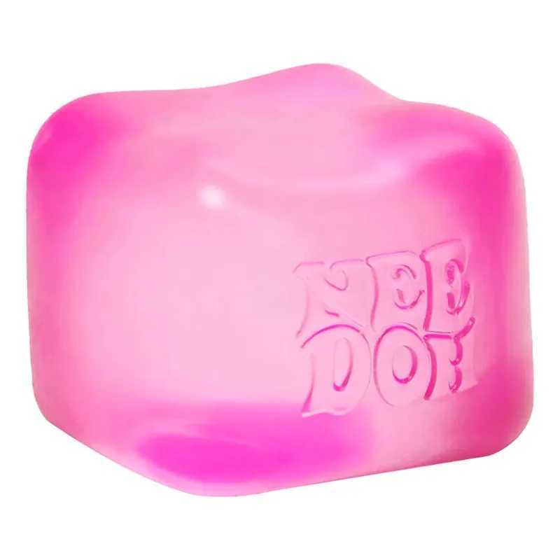 Schylling NeeDoh Nice Cube Sensory Squeeze Toy with Super Solid Squish Stress Relief Anxiety Sensory Tool - 225 Cube H260324
