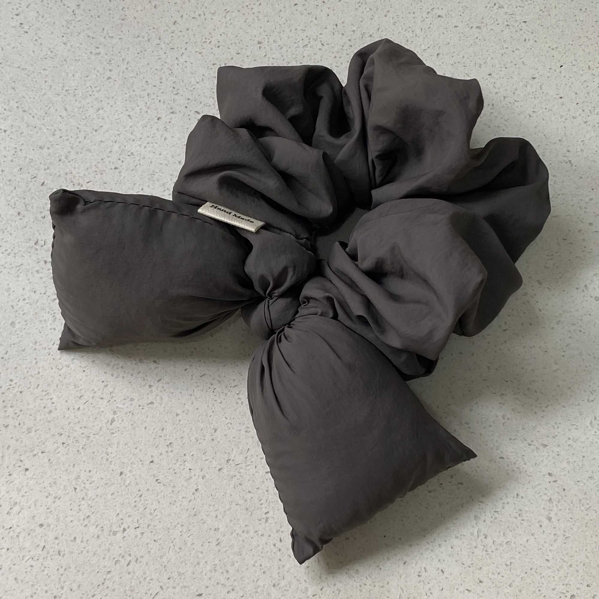 1pc Oversized Bow Hair Scrunchies Set Brown And Gray Large Bow Hair Ties Chic And Voluminous Hair Accessories For Women H260324