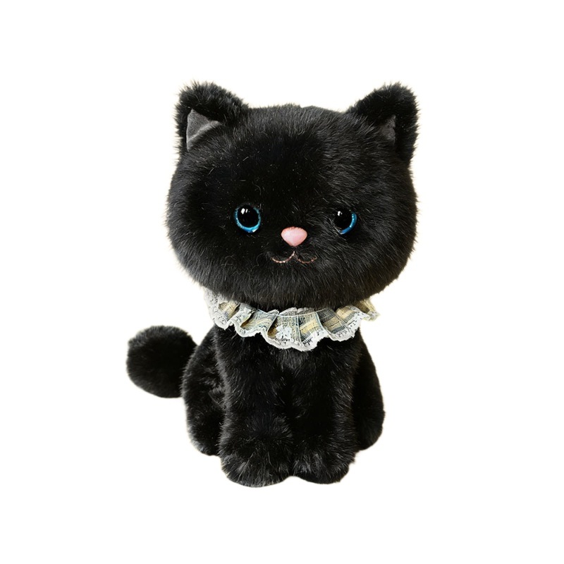 Bella cat lace cute cat plush toy kitten doll soothing doll throw pillow birthday gift