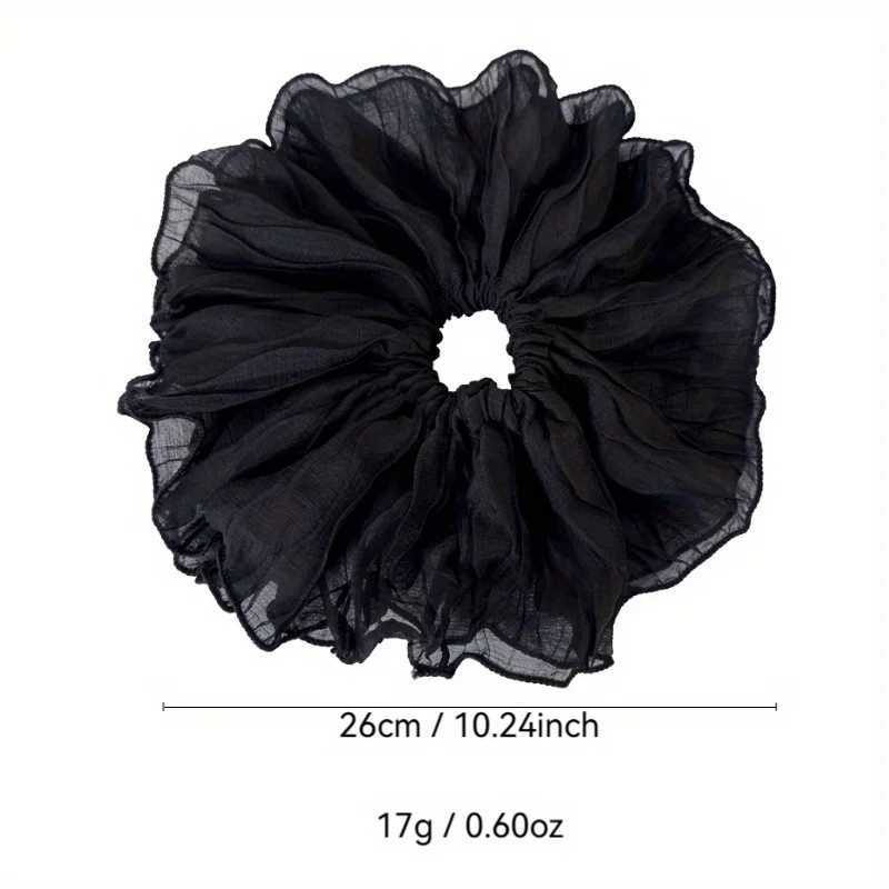 French Elegance Crinkle Large Intestine Hair Circle New Korean Simple Extra Large Rubber Band Head Flower Hair Accessories H260324