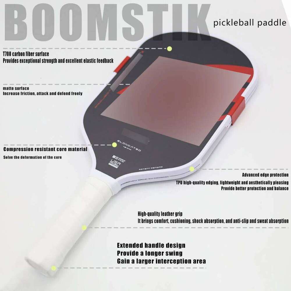 Boomstick Core Pickleball Paddle for LABS ject Style Similarity Equipment Accessory T700 Carbon Fiber 26H0324