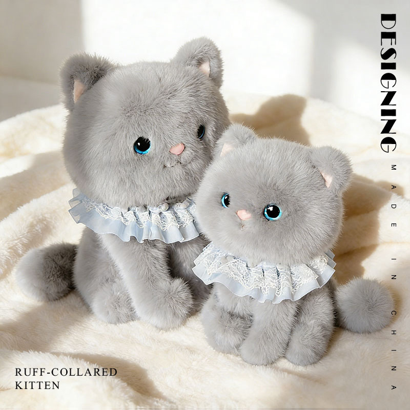 Bella cat lace cute cat plush toy kitten doll soothing doll throw pillow birthday gift