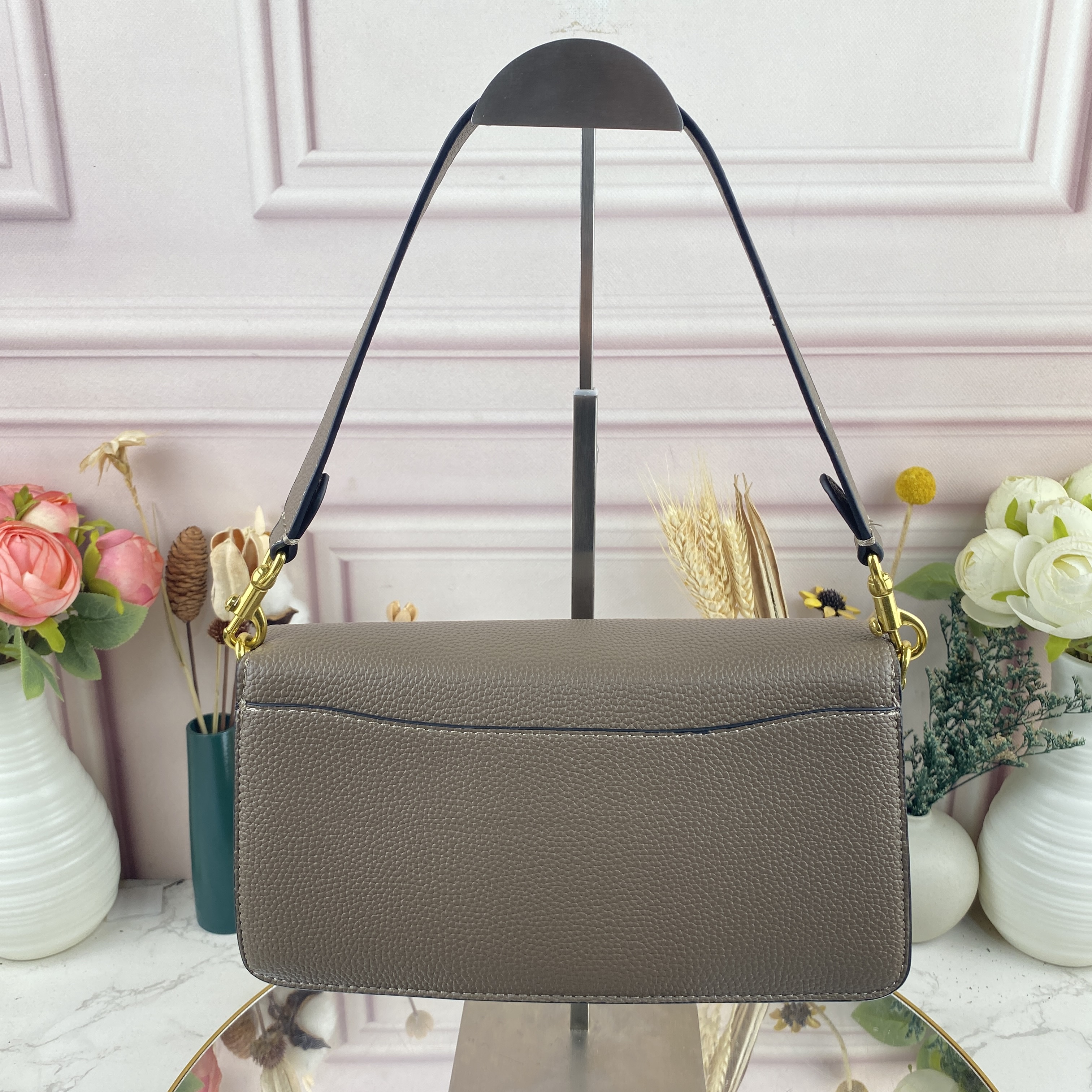 Designer Bag High Quality Tabby Bag Leather Women Shoulder Crossbody Bag Double Strap Classic Letter Print Tabby Shoulder Bag With Interior Zipper Pocket 2 Sizes