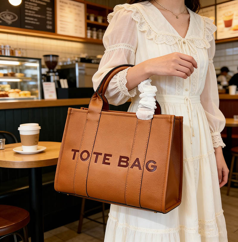 Fashion Grain Leather Tote Shoulder Bag Women Premium Cowhide Handbag with Top Zip & Removable Men Top Crossbody Strap Work Commuter Essential Luxury Handbags