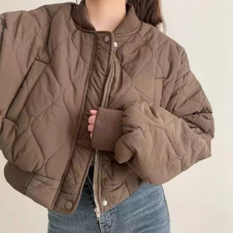 PYMQR Star Embossed Thumb Clip Cotton Thickened Thermal Jacket Coat Winter Streetwear Y2K Hip Hop Female Clothing Wholesale 240819