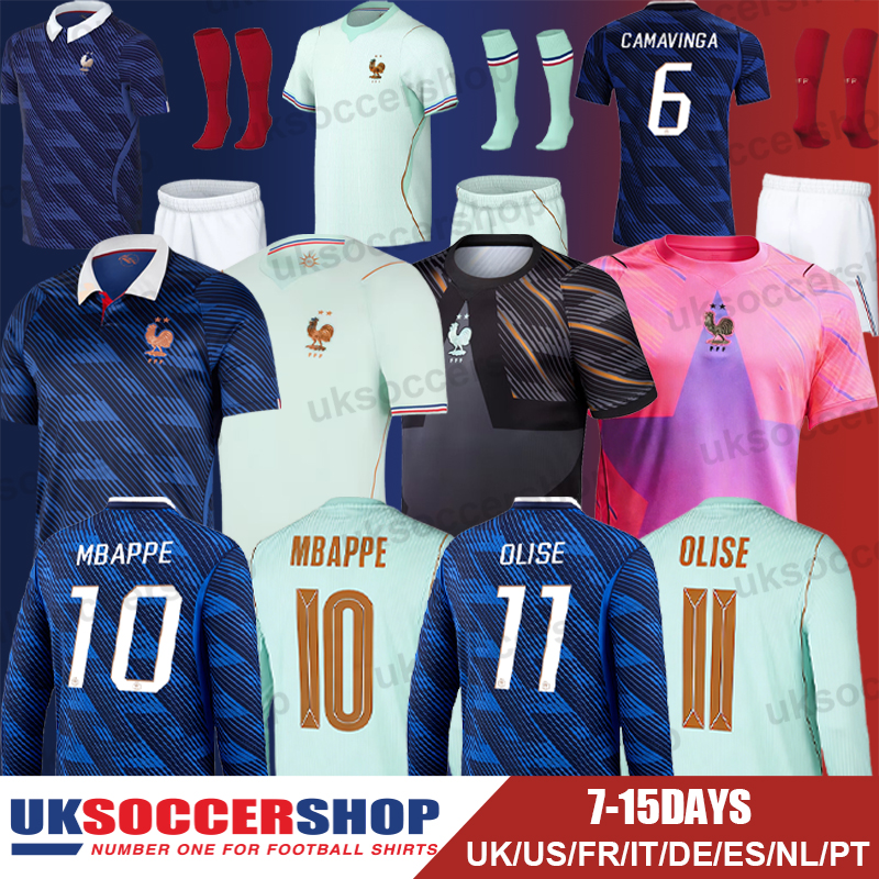 France Football Jerseys World Cup 2026 Soccer Jerseys Retro Football Shirts Tops Kits MBAPPE OLISE SALIBA EKITIKE UPAMECANO BARCOLA Men Kids Fans Player 3XL 4XL